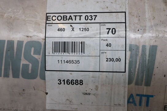 40 pk Isolering 70mm