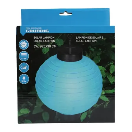 12 stk. grundig lanterne led ip44 solar 30 cm 6 assorteret(ubrugt)