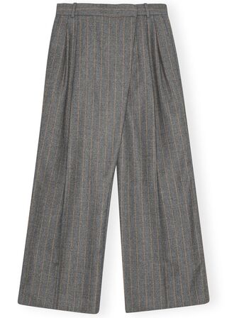 Wool Stripe Mid Waist Pants GANNI Str.: 40