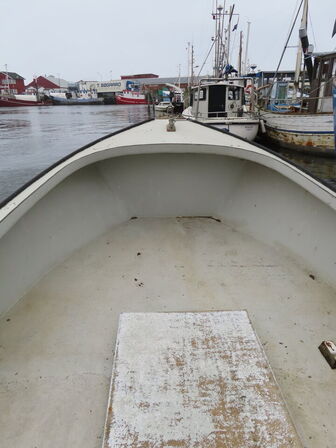 25 fod Ejvind selvlænsende damjolle, glasfiber, årgang 1977