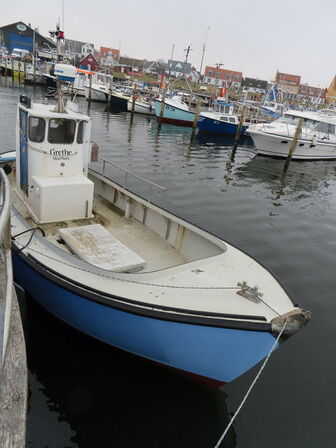 25 fod Ejvind selvlænsende damjolle, glasfiber, årgang 1977