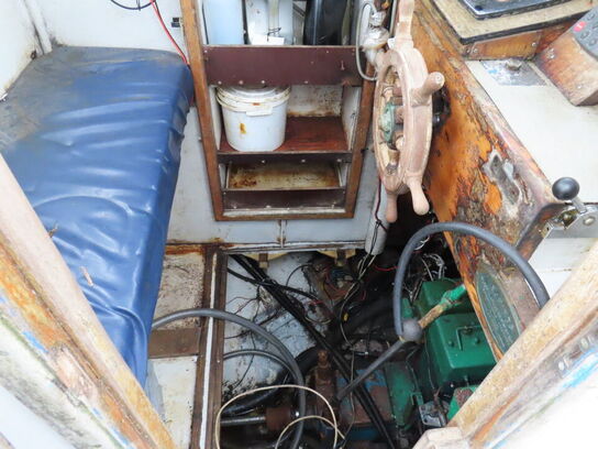 25 fod Ejvind selvlænsende damjolle, glasfiber, årgang 1977