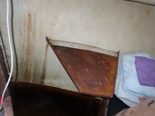 31 fod spejlgattet Dueholm m. frembygget styrehus, glasfiber, argang 1982