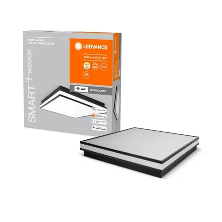 Ledvance loftlampe orbis magnet 42 Watt led wifi  45 x 45 cm sort(ubrugt)