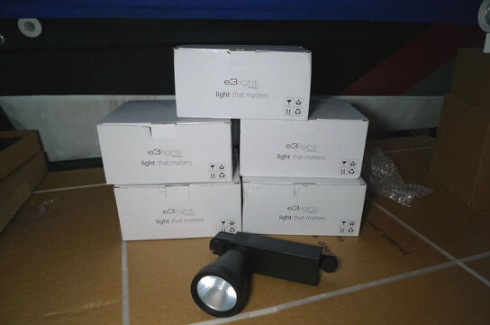 5 stk. lamper t/lysskinne, sorte