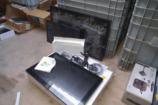 3 stk. monitor til f.eks. fotos, m/fjernbetjening 54cm, 54cm og 80cm