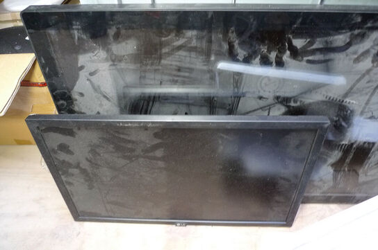 3 stk. monitor til f.eks. fotos, m/fjernbetjening 54cm, 54cm og 80cm