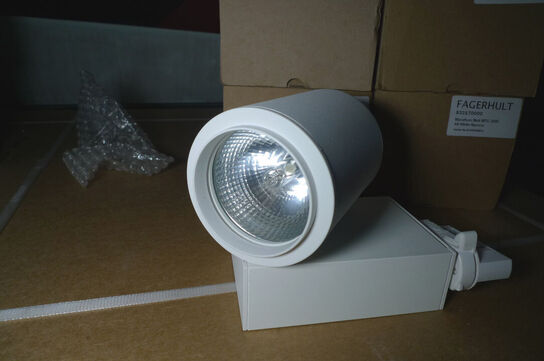 5 stk. lamper t/lysskinne, hvid