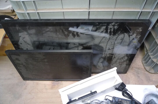 3 stk. monitor til f.eks. fotos, m/fjernbetjening 54cm, 54cm og 80cm