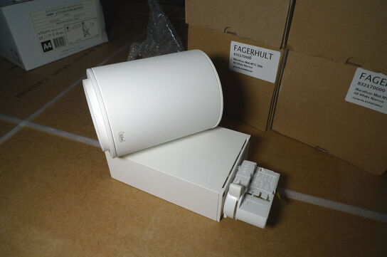 5 stk. lamper t/lysskinne, hvid