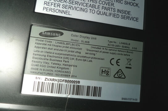 Prof. Monitor, 46" Samsung  SL46B, HDMI, RGB, DVI m.m.