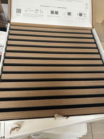 Akustikpanel 12stk (6 pakker) OILED OAK 52x52cm