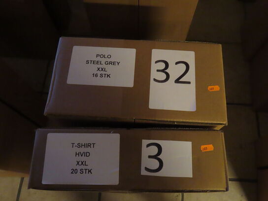 2 kasser polo og t-shirt str: XXL