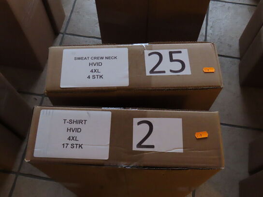 2 kasser crewneck og t-shirt str: XXXXL