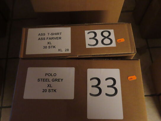 2 kasser polo og t-shirt str: XL