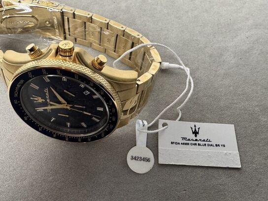 Armbåndsur MASERATI SFIDA 44MM CHR BLUE DIAL BR YG