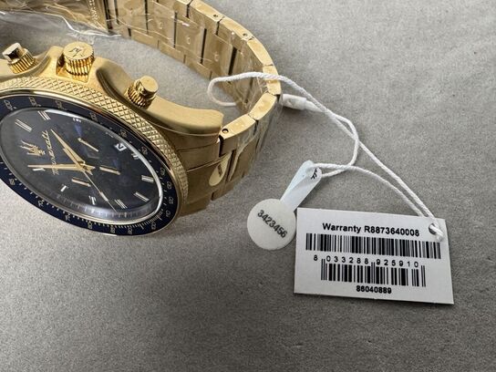 Armbåndsur MASERATI SFIDA 44MM CHR BLUE DIAL BR YG