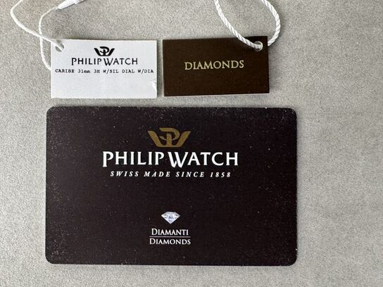 Armbåndsur PHILIP WATCH CARIBE 31MM 3H W/SIL DIAL W/DIA