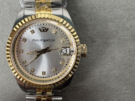 Armbåndsur PHILIP WATCH CARIBE 31MM 3H W/SIL DIAL W/DIA