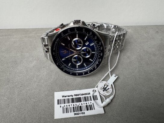Armbåndsur MASERATI SFIDA 44MM CHRO BLUE DIAL SS BR