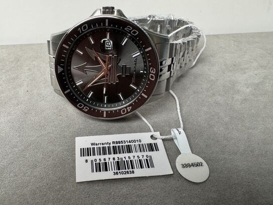 Armbåndsur MASERATI SFIDA 44MM 3H GUN DIAL SS BR