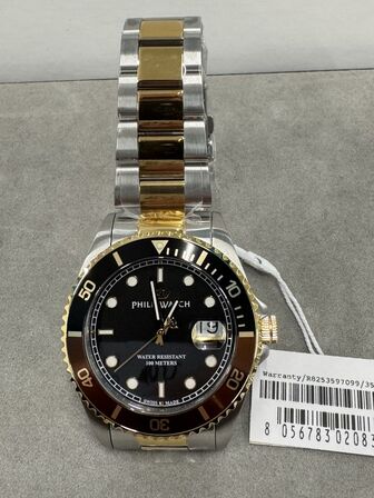 Armbåndsur PHILIP WATCH CARIBE 42MM 3H BLACK DIAL BR SS