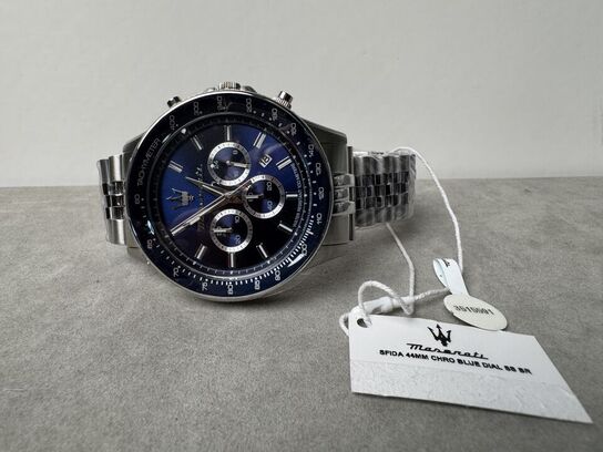 Armbåndsur MASERATI SFIDA 44MM CHRO BLUE DIAL SS BR