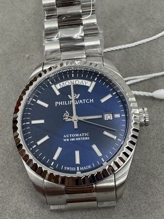 Armbåndsur PHILIP WATCH CARIBE 39MM AUTO BLUE DIAL SS
