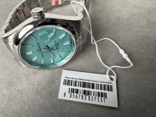 Armbåndsur PHILIP WATCH CARIBE 39MM 3H L.BLUE DIAL BR S