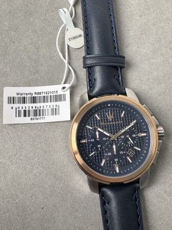 Armbåndsur MASERATI SUCCESSO EXT 44MM CHR SS BLUE DIA BLU ST