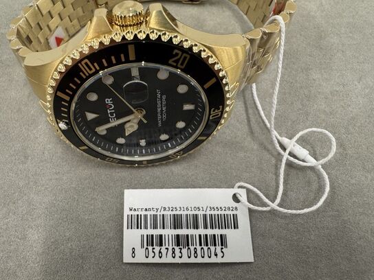 Armbåndsur SECTOR 230 43MM 3H BLACK DIAL BR YG