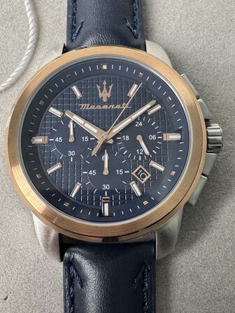 Armbåndsur MASERATI SUCCESSO EXT 44MM CHR SS BLUE DIA BLU ST