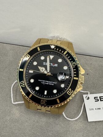 Armbåndsur SECTOR 230 43MM 3H BLACK DIAL BR YG