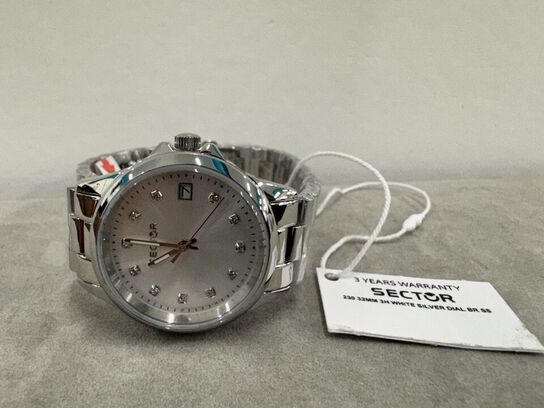 Armbåndsur SECTOR 230 32MM 3H WHITE SILVER DIAL BR SS