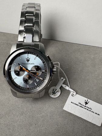 Armbåndsur MASERATI SUCCESSO 42MM CHR BLUE DIAL SS BR
