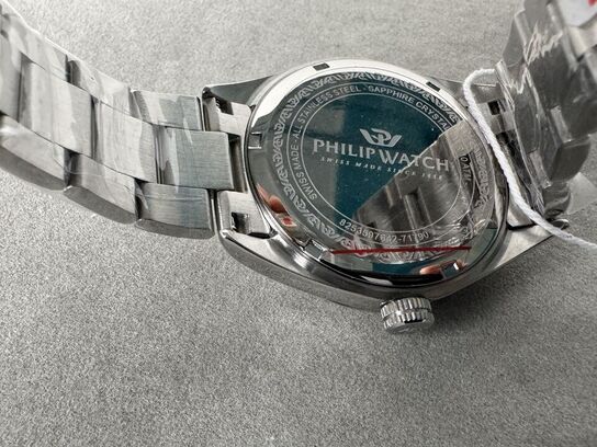 Armbåndsur PHILIP WATCH CARIBE 39MM 3H L.BLUE DIAL BR S