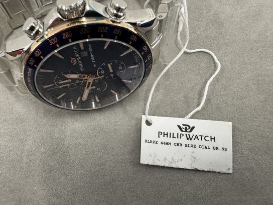 Armbåndsur PHILIP WATCH BLAZE 44MM CHR BLUE DIAL BR SS