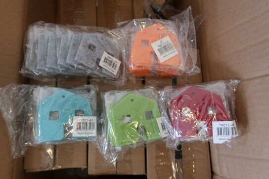 Ca. 480 stk. Nøgleringe med filtmotiver 