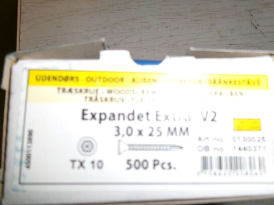 7 ks træskruer, udendørs