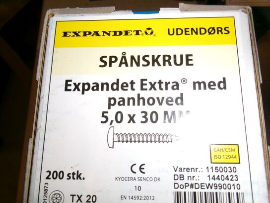 Spånskruer, udendørs