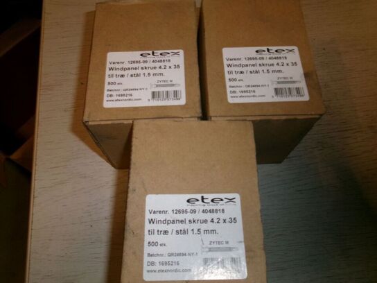 3 ks Windpanel skruer