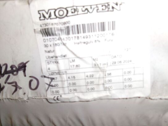 28,81 m2 Fyrretræsgulv, massiv