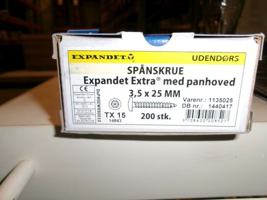 7 ks spånskruer, udendørs