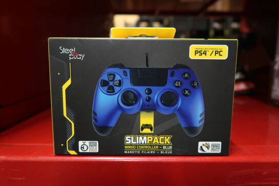 3 stk. SteelPlay PS3/PS4/USB-A controller - Blå