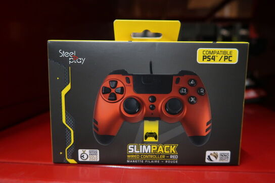 SteelPlay PS3/PS4/USB-A controller - Rød