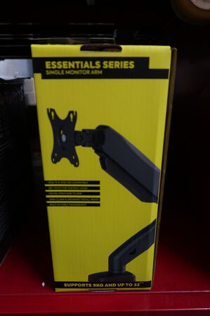 Essentials Single Spring skærm-arm (sort)