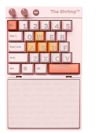 The Shrimp Model 1 mekanisk gaming tastatur (pinkey)