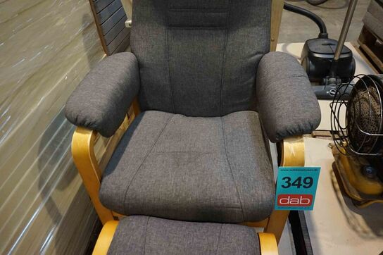 Otium lænestol med skammel Grå (MOMSFRI) 