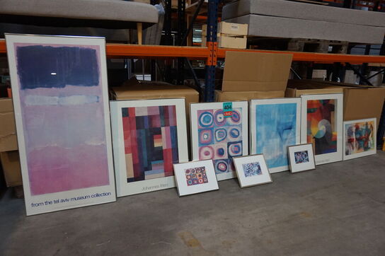 9 stk Ass billeder/indrammede plakater (MOMSFRI) 