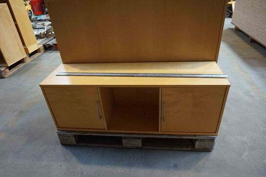 Jalousiskab med væghængt overdel (MOMSFRI) 